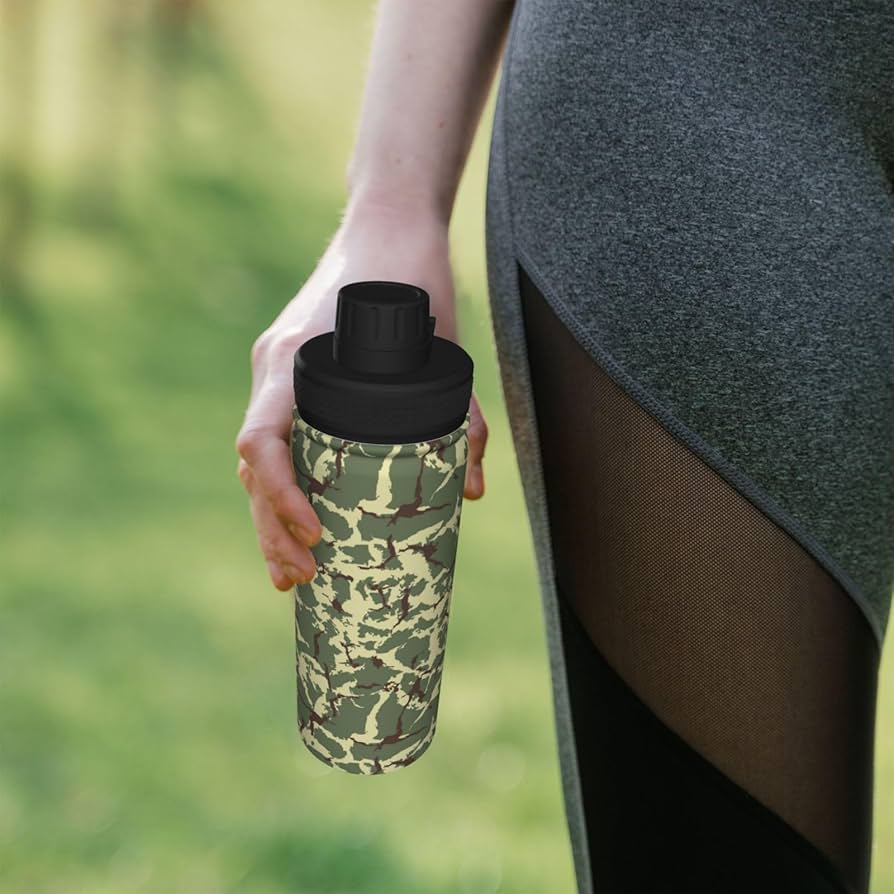 Amazon | スポーツボトル 水筒 軍事 迷彩柄 テクスチャ 保冷